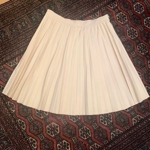 Zara faux leather pleated skirt off white size M